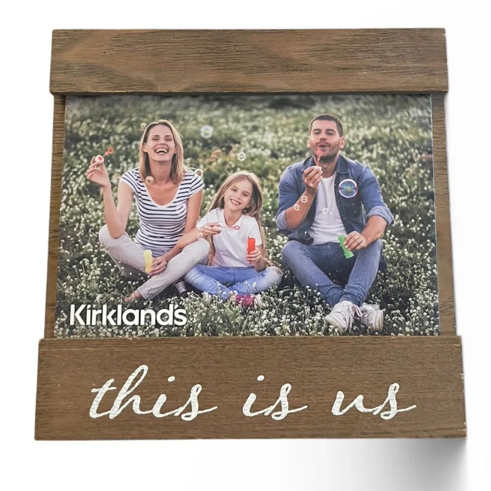 Kirklands Brown and White 'This Is Us' Picture Frame.
